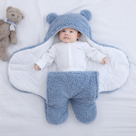 Ultra-Soft Fluffy Bear Baby Swaddle